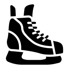 Hockey skate icon representing player performance and gear in ice hockey.