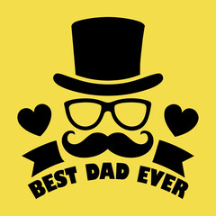 Best Dad Ever T-Shirt Design Template