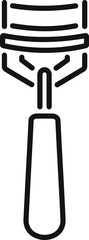 Eyelash curler icon representing makeup tool for curling eyelashes