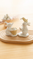 お月見　月見団子　うさぎ　十五夜　かわいい