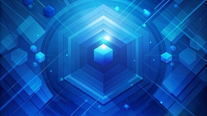 Obraz premium Abstract Blue Geometric Background.