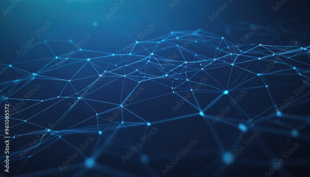 Poster geometric abstract background with connected line and dots. structure molecule and communication. ab