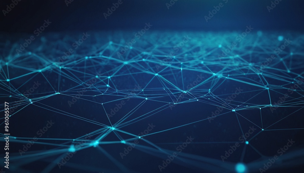 Poster geometric abstract background with connected line and dots. structure molecule and communication. ab