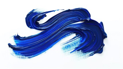 Blue Paint Swirl Abstract