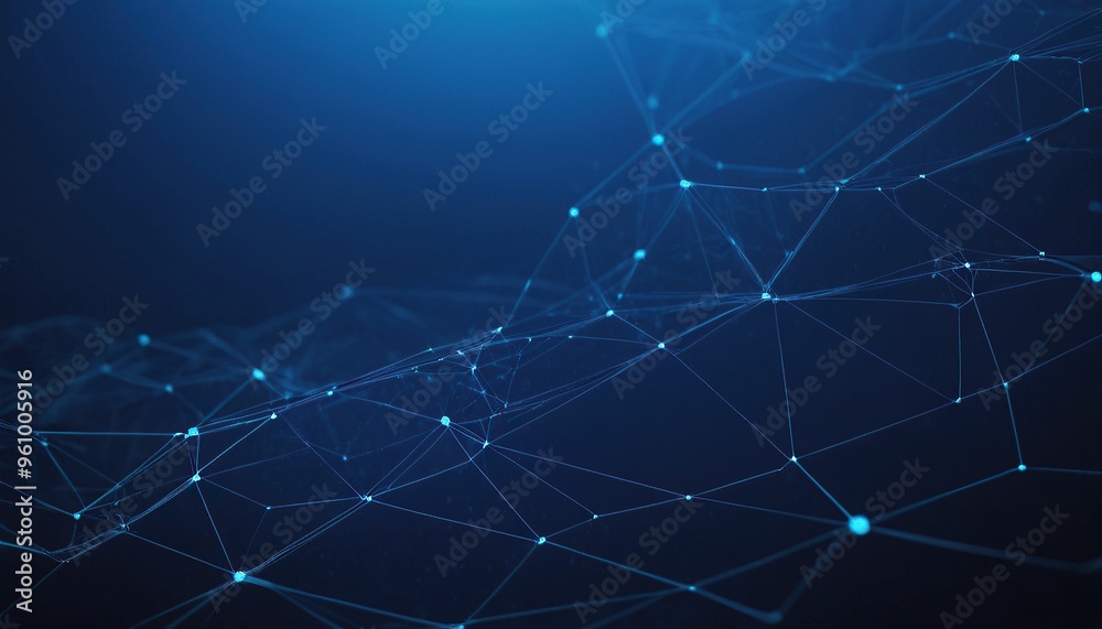 Poster abstract geometric network technology background. abstract background with connected lines and dots 