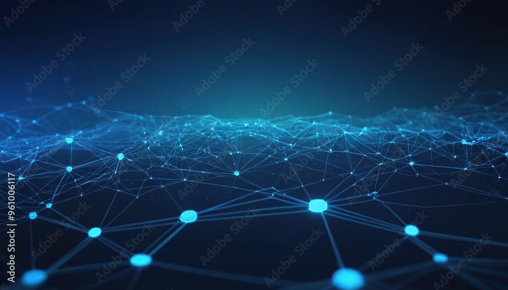 Poster abstract geometric network technology background. global network connection. abstract geometric back