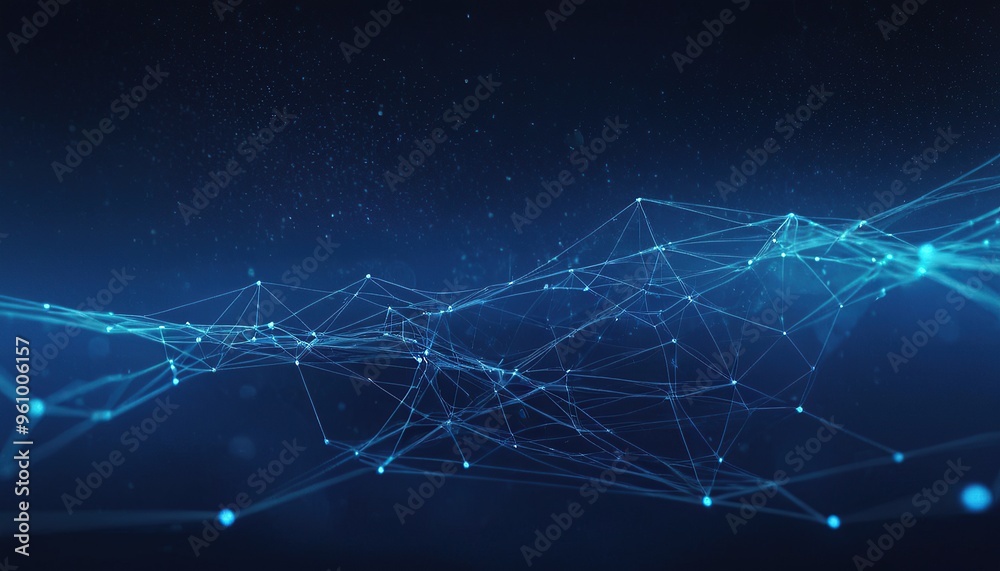 Poster abstract geometric network technology background. global network connection. abstract geometric back