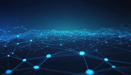 Abstract Geometric Network Technology Background. Global network connection. Abstract geometric background with connecting dots and lines. Digital technology and communication concept. 60