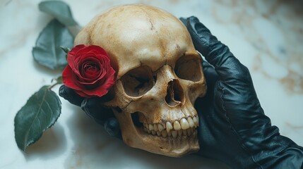 Naklejka premium Memento Mori: A Still Life of Mortality