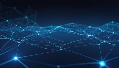 Obraz premium Abstract Geometric Network Technology Background. Geometric graphic background molecule and communication. Connected lines with dots. 32