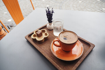 An Inviting Cozy Coffee Arrangement Featuring Lavender, Sugar Cubes, and Comfort