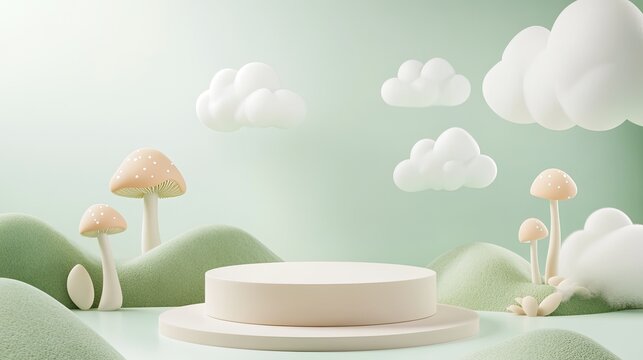 3D Geometric Shapes Podium for Product Display