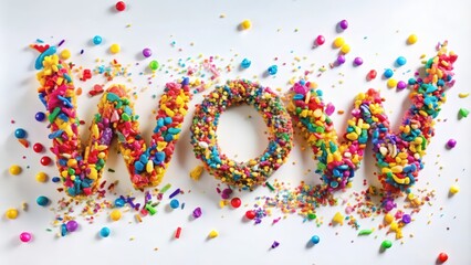 Obraz premium Colorful Sprinkles Forming the Word 