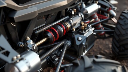 Fototapeta premium A 3D render of a UTV fuel rail