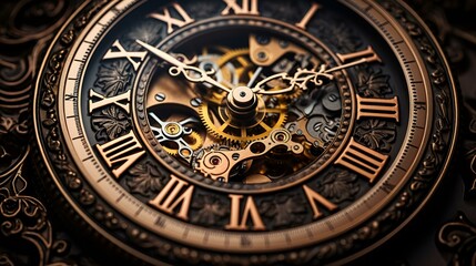 Obraz premium a close up of a clock. 