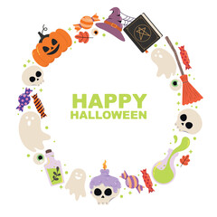 scary and funny ghosts banner. Ghost character for Happy Halloween. Halloween decoration design.