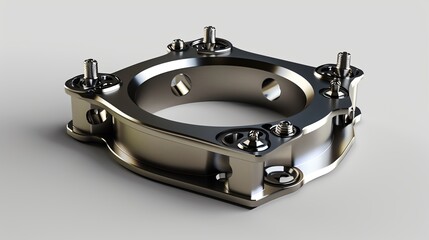 Obraz premium A detailed 3D render of a sidebyside throttle body spacer
