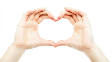 Fototapeta premium 手で作ったハートマーク