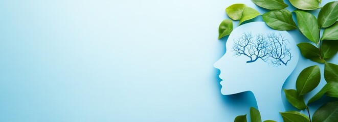 Stress management and mental wellness banner with copyspace for design and messaging, Techniques for managing stress effectively to promote a healthy mind and body.