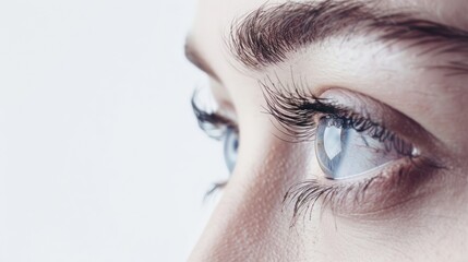 Fototapeta premium Close-up of a Woman's Blue Eye