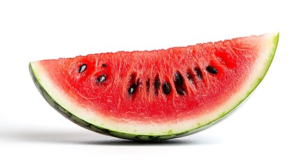 Fresh Watermelon Slice Isolated on White Background