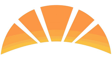 Bright and warm sunrise graphic with orange tones, perfect for backgrounds, designs, or creative projects.