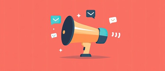 Persuasive messaging tips flat design side view marketing theme animation Complementary Color Scheme