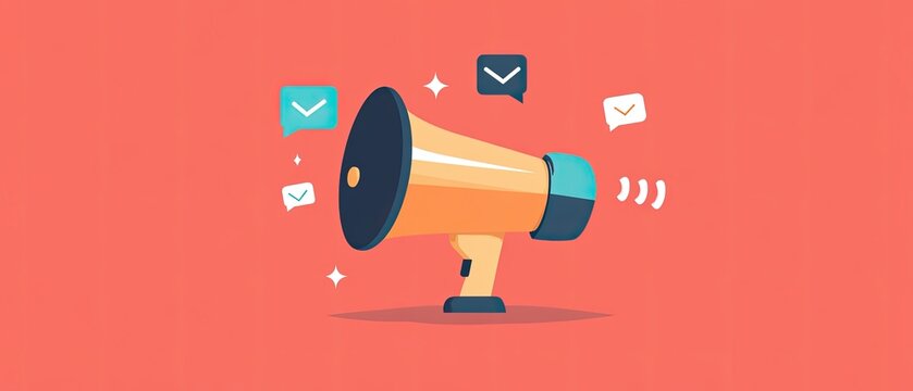 Persuasive messaging tips flat design side view marketing theme animation Complementary Color Scheme