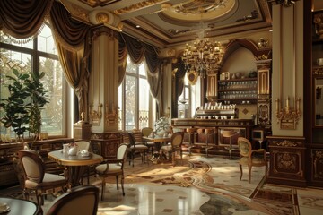 Classical Theme Cafe Interior