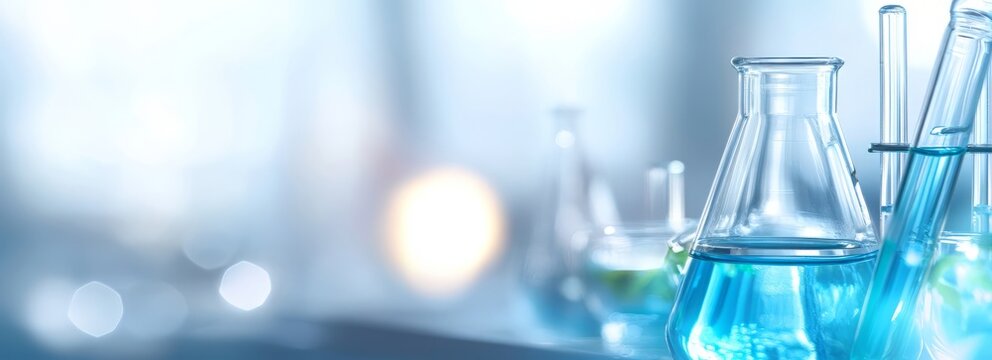 Science banner with copyspace. A strict systematic discipline that builds and organises knowledge in the form of testable hypotheses and predictions about the world.