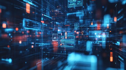 Abstract Digital Network Background.