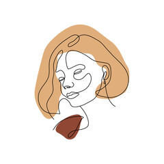 Female Face Line Art