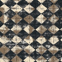seamless pattern of classic houndstooth patterns with a rustic twist