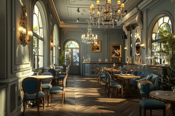 Fototapeta premium Classical Theme Cafe Interior