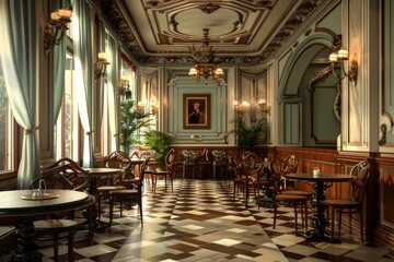 Classical Theme Cafe Interior