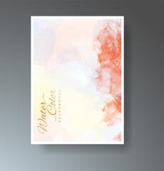 Cards with bright colorful vector watercolor background. Design for your date, postcard, banner.