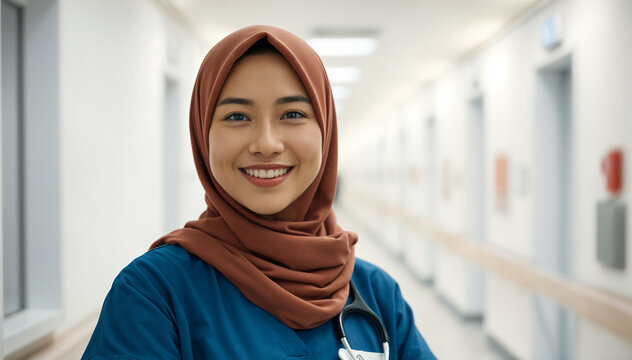 asian hijab nurse doctor 