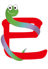 新年を祝うヘビ
