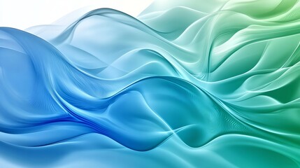 Obraz premium Abstract blue and green waves background.