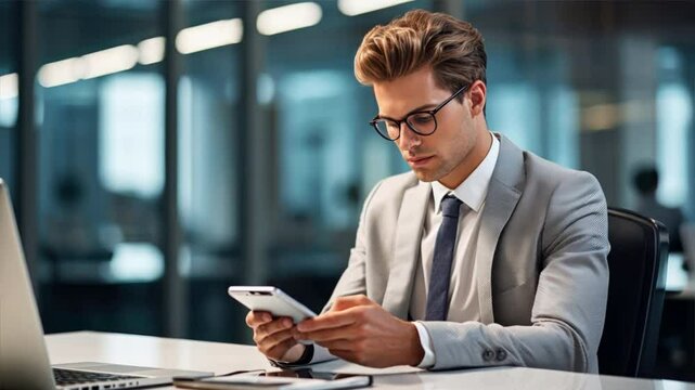 A handsome young businessman in a luxurious uniform
