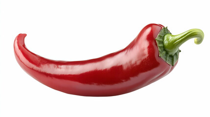Fresh Red Chili Pepper Isolated on White Background