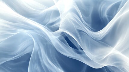 Fototapeta premium Abstract blue and white wave background.