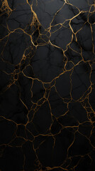 Black background with gold marble cracks