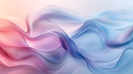 Naklejka premium Minimalist abstract design featuring fluid, organic lines and soft gradients, reminiscent of a gentle breeze moving through water, set against a muted background for a peaceful visual experience 