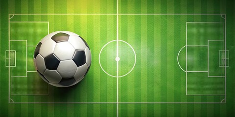 Abstract aerial view of football on colored background created with modern techniques