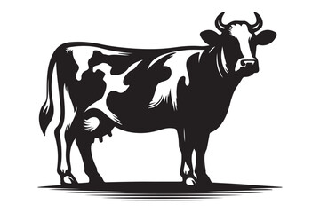 Cow silhouette vector illustration