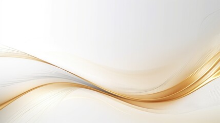 Obraz premium Free plain white background with gold wave
