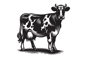 Cow silhouette vector illustration