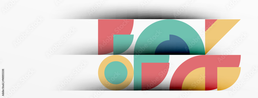 Aufkleber modern geometrical abstract background - circles. business or technology presentation design