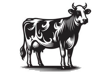 Cow silhouette vector illustration